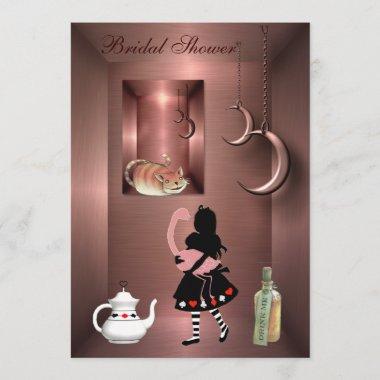 Alice, Flamingo & Cheshire Cat Bridal Shower Invitations