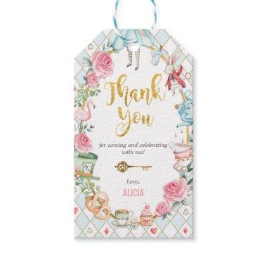 Alice in Onederland Mad Hatter Tea Party Birthday Gift Tags