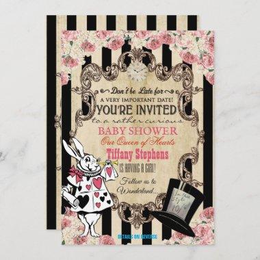 Alice in Wonderland Baby Shower Invitations