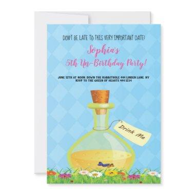 Alice in Wonderland Birthday Party Invitations