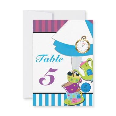 Alice in Wonderland Birthday Party Table Number