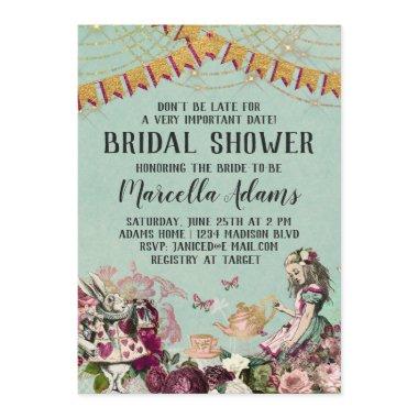 Alice in Wonderland Bridal Shower Invitations