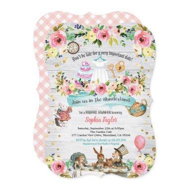 Alice in Wonderland bridal shower Invitations