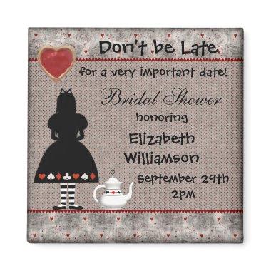 Alice in Wonderland Bridal Shower Save the Date Magnet