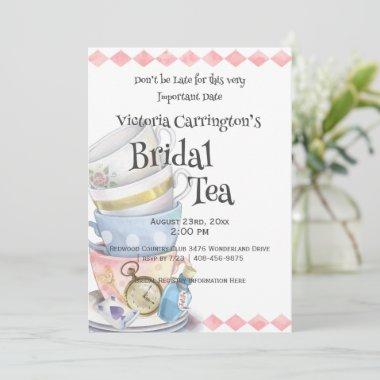 Alice in Wonderland Bridal Shower Tea Invitations