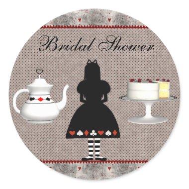 Alice in Wonderland  Tea Party Classic Round Sticker