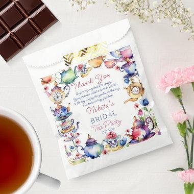 Alice in wonderland bridal shower tea party favors favor bag