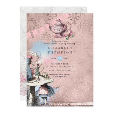 Alice In Wonderland Bridal Shower Tea Party Invitations