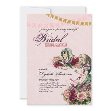 Alice in Wonderland Bridal Shower Tea Party Invite