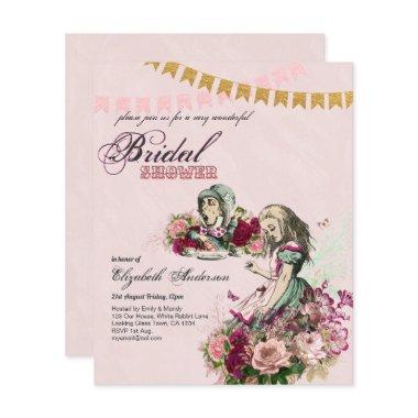 Alice in Wonderland Bridal Shower Tea Party Invite