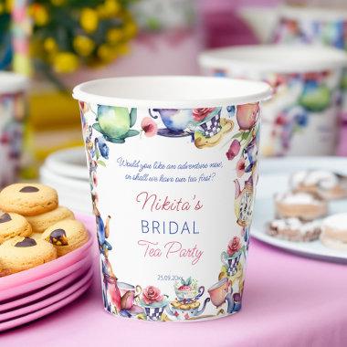 Alice in wonderland bridal shower tea party paper cups