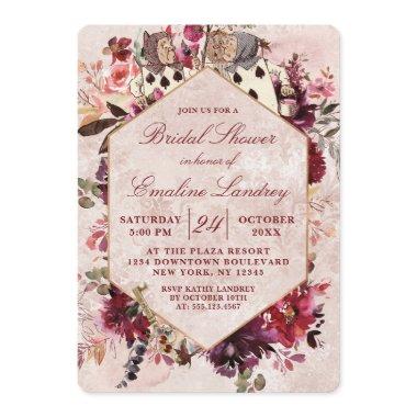 Alice in Wonderland Elegant Wedding Bridal Shower Invitations