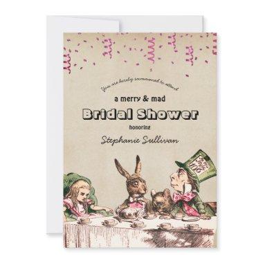 Alice In Wonderland Mad Bridal Shower Invitations