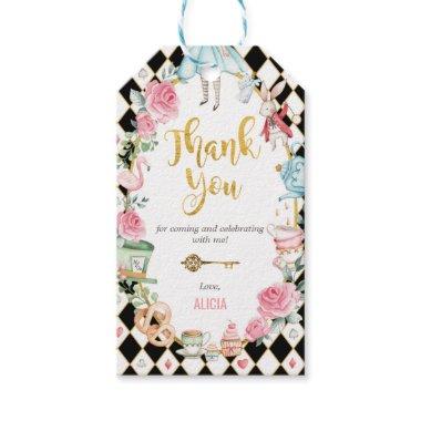 Alice in Wonderland Mad Hatter Tea Party Birthday Gift Tags