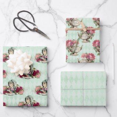 Alice In Wonderland Tea Time Wrapping Paper Sheets