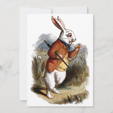 Alice in Wonderland White Rabbit Personalize Announcement