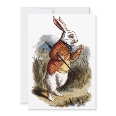 Alice in Wonderland White Rabbit Personalize Announcement