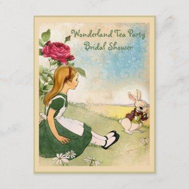 Alice & White Rabbit Wonderland Bridal Shower Invitations