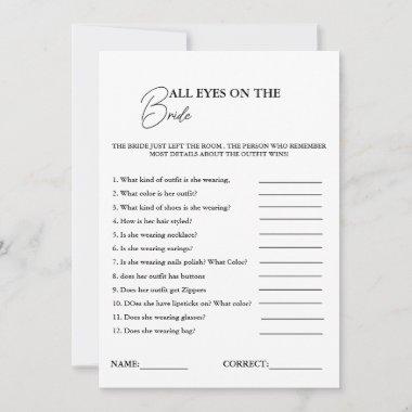 All Eyes On The Bride Bridal Shower Game Invitations