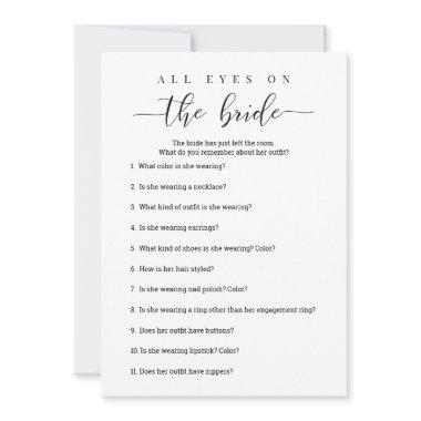 All Eyes On The Bride Bridal Shower Game Invitations