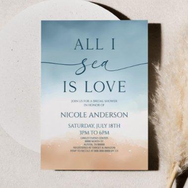 All I Sea Is Love Ocean Beach Shore