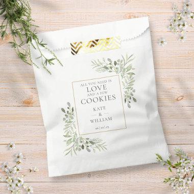 All You Need Is A Cookie Greenery Wedding Favor Bag