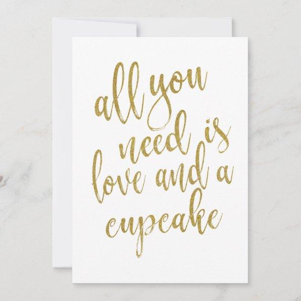 All you need is love and a cupcake affordable sign