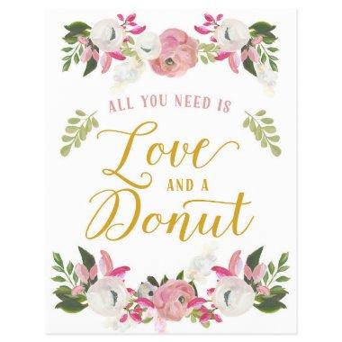 All you need is love and a donut sign flyer