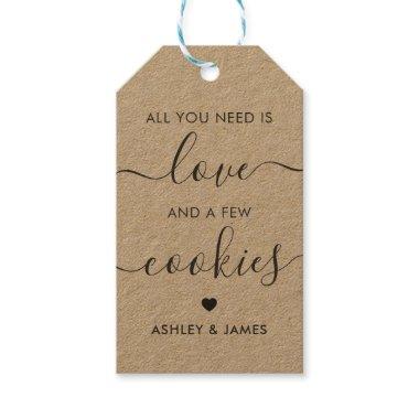 All You Need is Love and a Few Cookies, Wedding Gift Tags