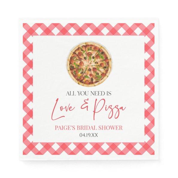 All You Need Is Love and Pizza Bridal Shower Napkins