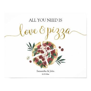 All you need is love and pizza Bridal Shower Sign