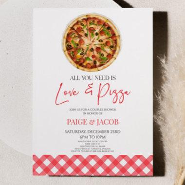 All You Need Is Love and Pizza Couples Shower Invitations