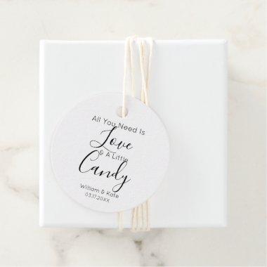 All You Need Is Love Candy Sweet Treat Wedding Favor Tags