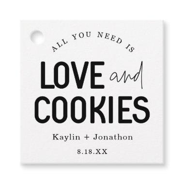 All You Need is Love & Cookies Wedding Favor Tags