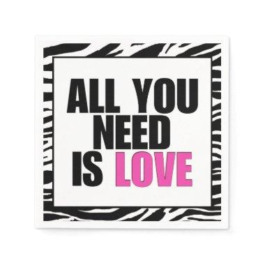 "ALL YOU NEED IS LOVE" PAPER NAPKINS