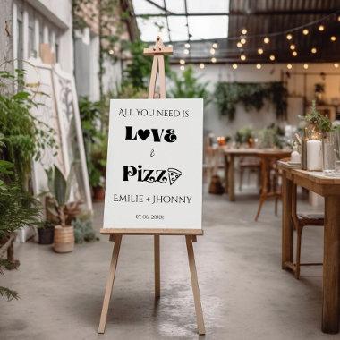 All you need is love & pizza bridal shower foam board