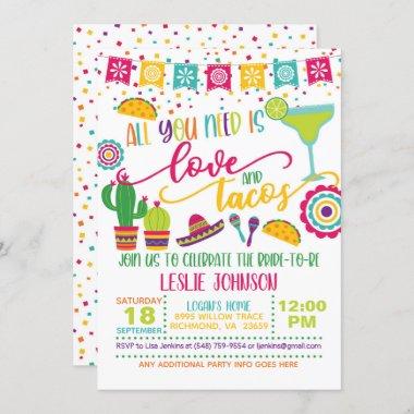 All You Need is Love & Tacos Invitations - Bridal W