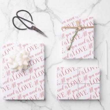 All You Need Is Love Wrapping Paper Sheets