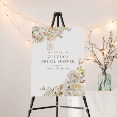 Allure - White Roses & Baby's Breath Wedding Foam Board