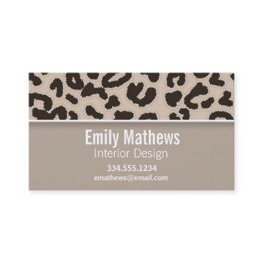 Almond Color Leopard Animal Print; Personalized Business