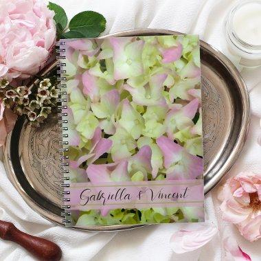 Almost Pink Hydrangea Floral Wedding Notebook