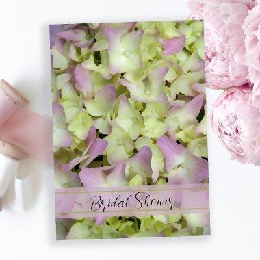 Almost Pink Hydrangea Flowers Bridal Shower Invitations
