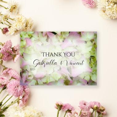 Almost Pink Hydrangea Flowers Wedding Thank You