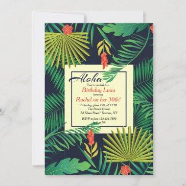 Aloha Luau Invitations