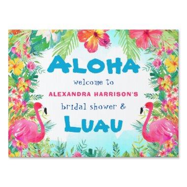 Aloha Luau Wedding Bridal Shower Welcome Sign
