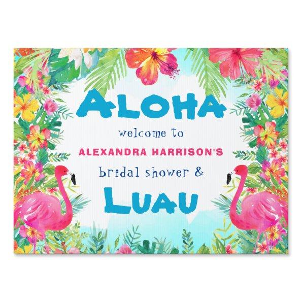 Aloha Luau Wedding Bridal Shower Welcome Sign