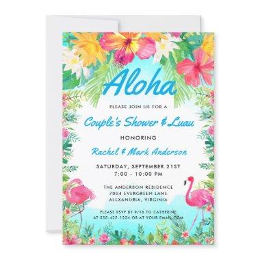 Aloha Tropical Flamingo Luau Couple's Shower