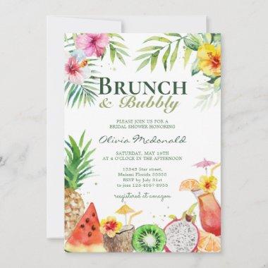 Aloha Tropical Fruits Brunch & Bubbly Invitations