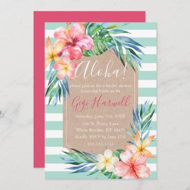 Aloha Tropical Luau Hawaiian Bridal Shower Invitat Invitations