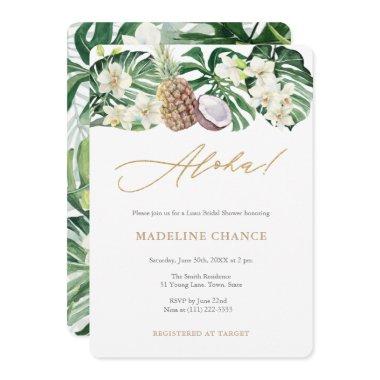 Aloha Tropical White Green  Party
